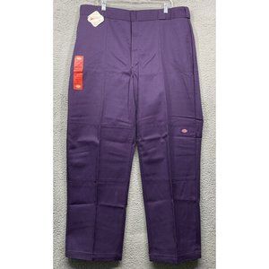 Dickies Double Knee Work Pants Purple Mens Size 40 x 32 Loose Fit New With Tags